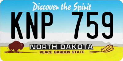 ND license plate KNP759