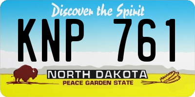 ND license plate KNP761