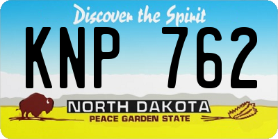 ND license plate KNP762