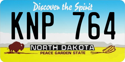 ND license plate KNP764