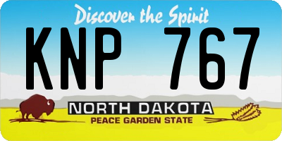 ND license plate KNP767