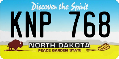 ND license plate KNP768