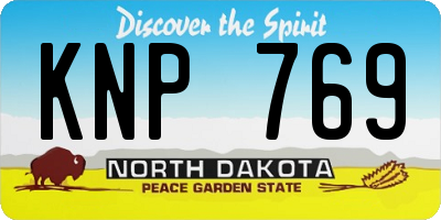 ND license plate KNP769