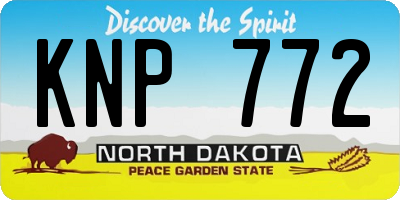 ND license plate KNP772