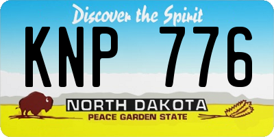 ND license plate KNP776