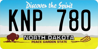 ND license plate KNP780