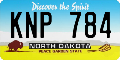 ND license plate KNP784