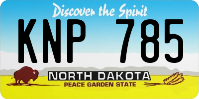 ND license plate KNP785