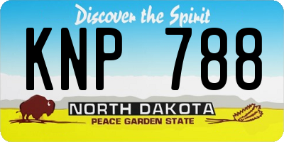 ND license plate KNP788