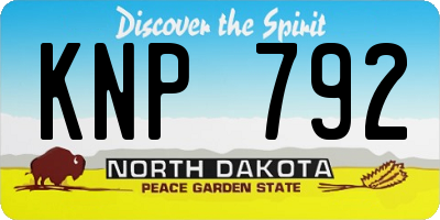 ND license plate KNP792