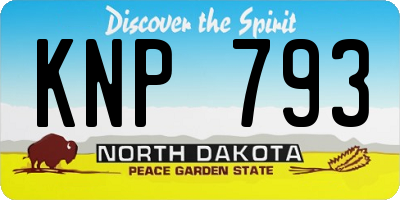 ND license plate KNP793