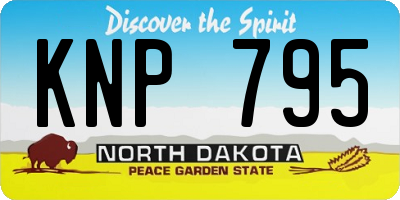 ND license plate KNP795
