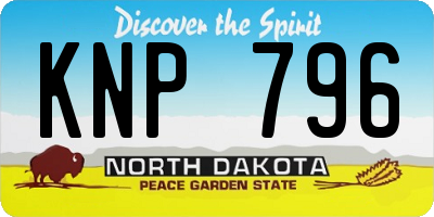 ND license plate KNP796
