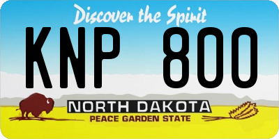 ND license plate KNP800
