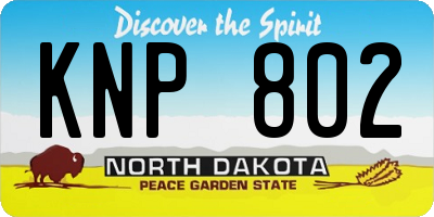 ND license plate KNP802