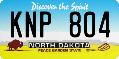 ND license plate KNP804