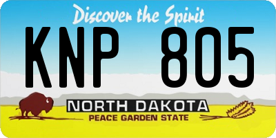 ND license plate KNP805