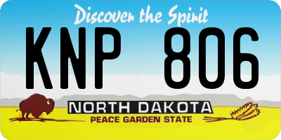 ND license plate KNP806