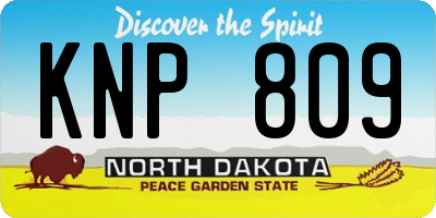 ND license plate KNP809