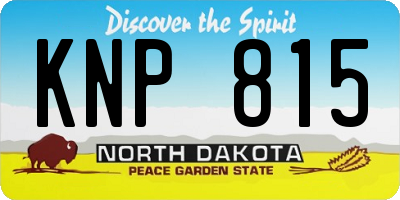 ND license plate KNP815