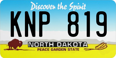 ND license plate KNP819