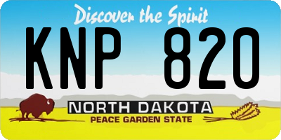 ND license plate KNP820