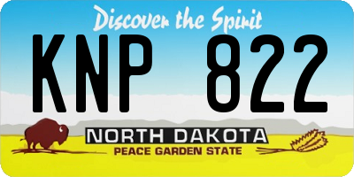 ND license plate KNP822