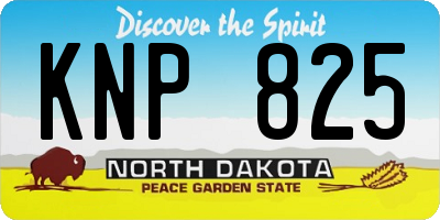 ND license plate KNP825