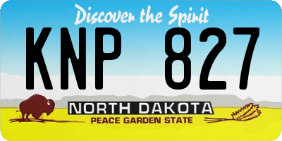 ND license plate KNP827