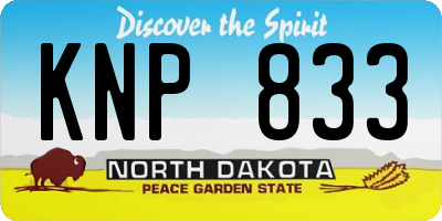 ND license plate KNP833