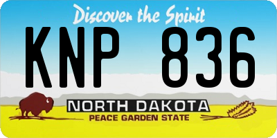 ND license plate KNP836