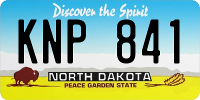 ND license plate KNP841