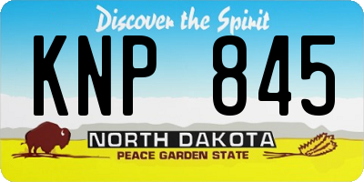 ND license plate KNP845