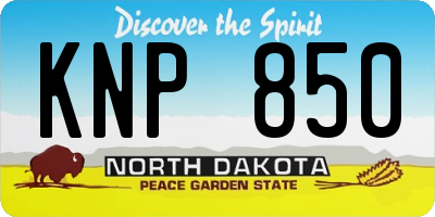 ND license plate KNP850