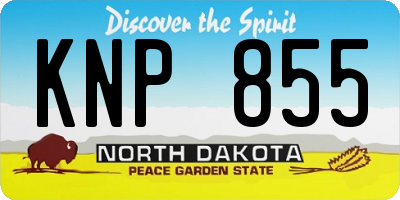 ND license plate KNP855