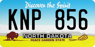 ND license plate KNP856