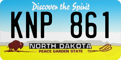 ND license plate KNP861
