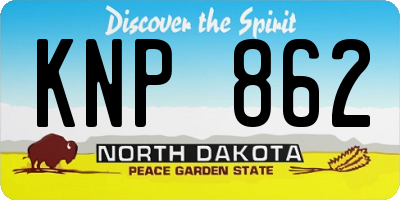ND license plate KNP862