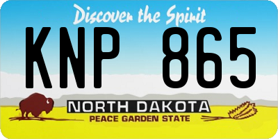 ND license plate KNP865