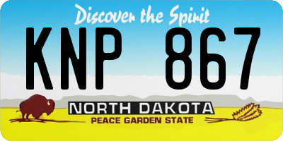 ND license plate KNP867