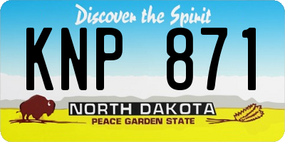 ND license plate KNP871