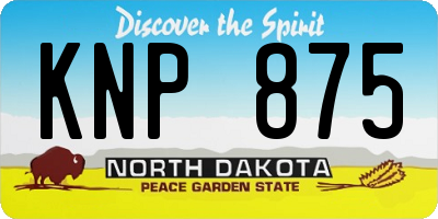 ND license plate KNP875
