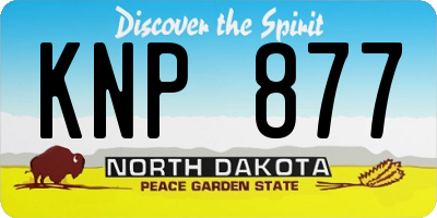 ND license plate KNP877