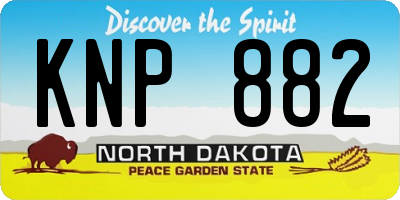 ND license plate KNP882