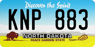 ND license plate KNP883