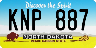 ND license plate KNP887