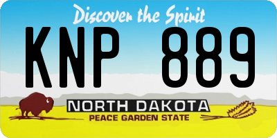 ND license plate KNP889