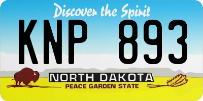 ND license plate KNP893