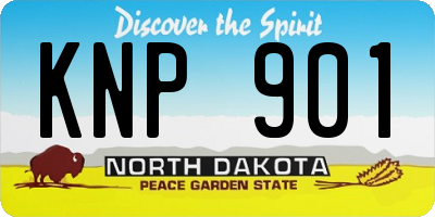 ND license plate KNP901