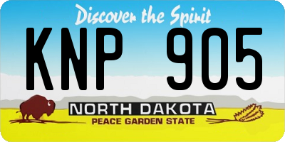 ND license plate KNP905